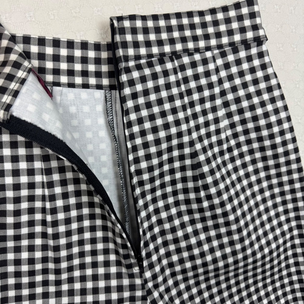 NWT Vixen Micheline Pitt Cigarette Pant Gingham Rockabilly Womens S Black White - Picture 10 of 13